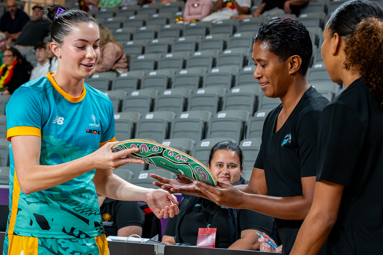 Cultural exchange First Nations x Fiji 2024 Pacific Netball Series