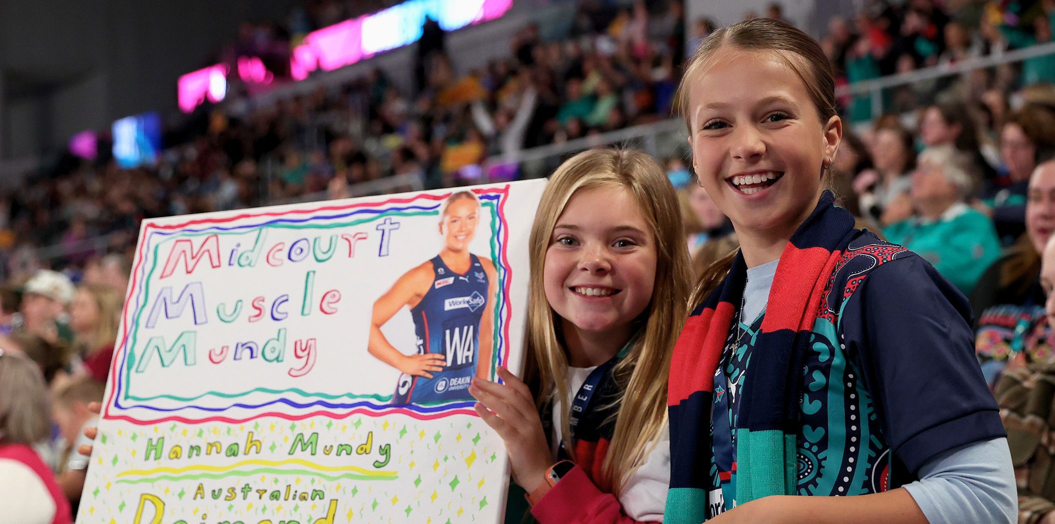 Vixens fans support Hannah Mundy