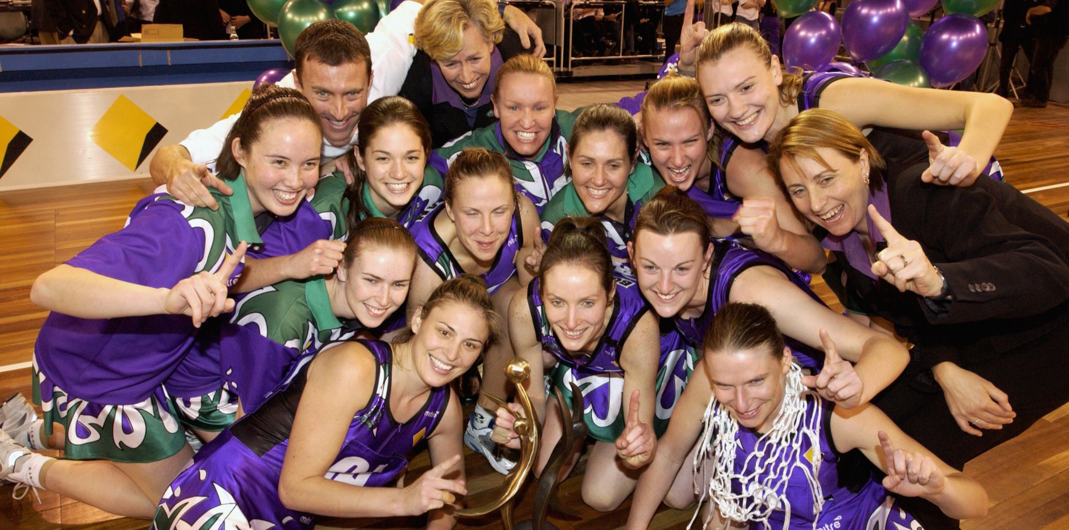 The 2002 Melbourne Phoenix celebrate their premiership